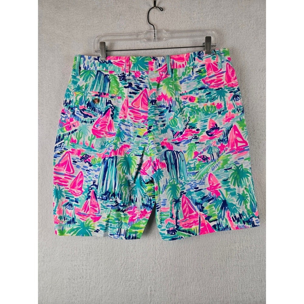 Lilly Pulitzer Mens Beaumont Shorts Size 34 Sailboat What A Lovely Place - Picture 3 of 10